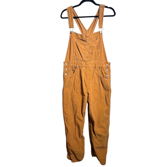 Free People We the Free Golden Ziggy Corduroy Overalls | Size L | EUC - Picture 4 of 7